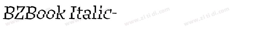 BZBook Italic字体转换 BZBook Italic字体转换